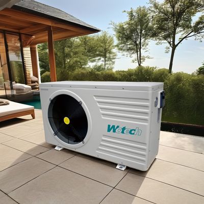9m3/h میزان جریان آب Wotech 220V 21 KW R32 پمپ حرارتی استخر انگلیسی زبان عملیاتی