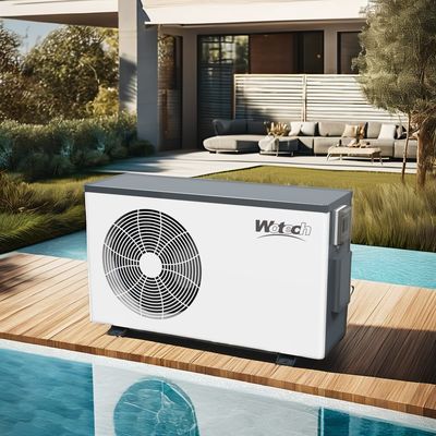 قالب خصوصی 6kw اینورتر R32 پمپ گرما منبع هوا برای استخر شنا زبان عملیاتی انگلیسی