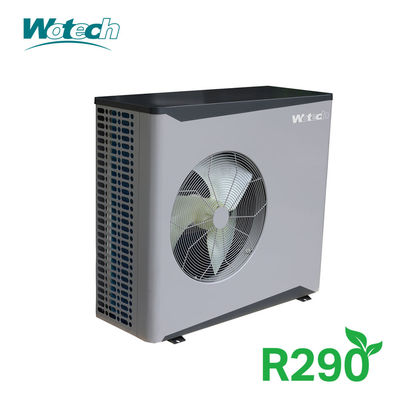 پمپ حرارتی مونو بلاک Wotech 220V 15kw هوا به آب R290 استاندارد یورو برای آب گرم مصرفی