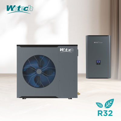 گواهینامه CE Wotech 8kw R32 واحد فاز اینورتر پمپ حرارتی تقسیم شده برای خنک سازی گرمایش DHW