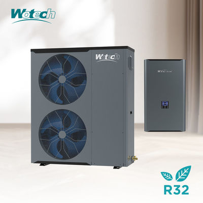 پمپ گرما 20kw R32 کامل DC اینورتر پمپ گرما تقسیم شده برای گرمایش خنک کننده و DHW
